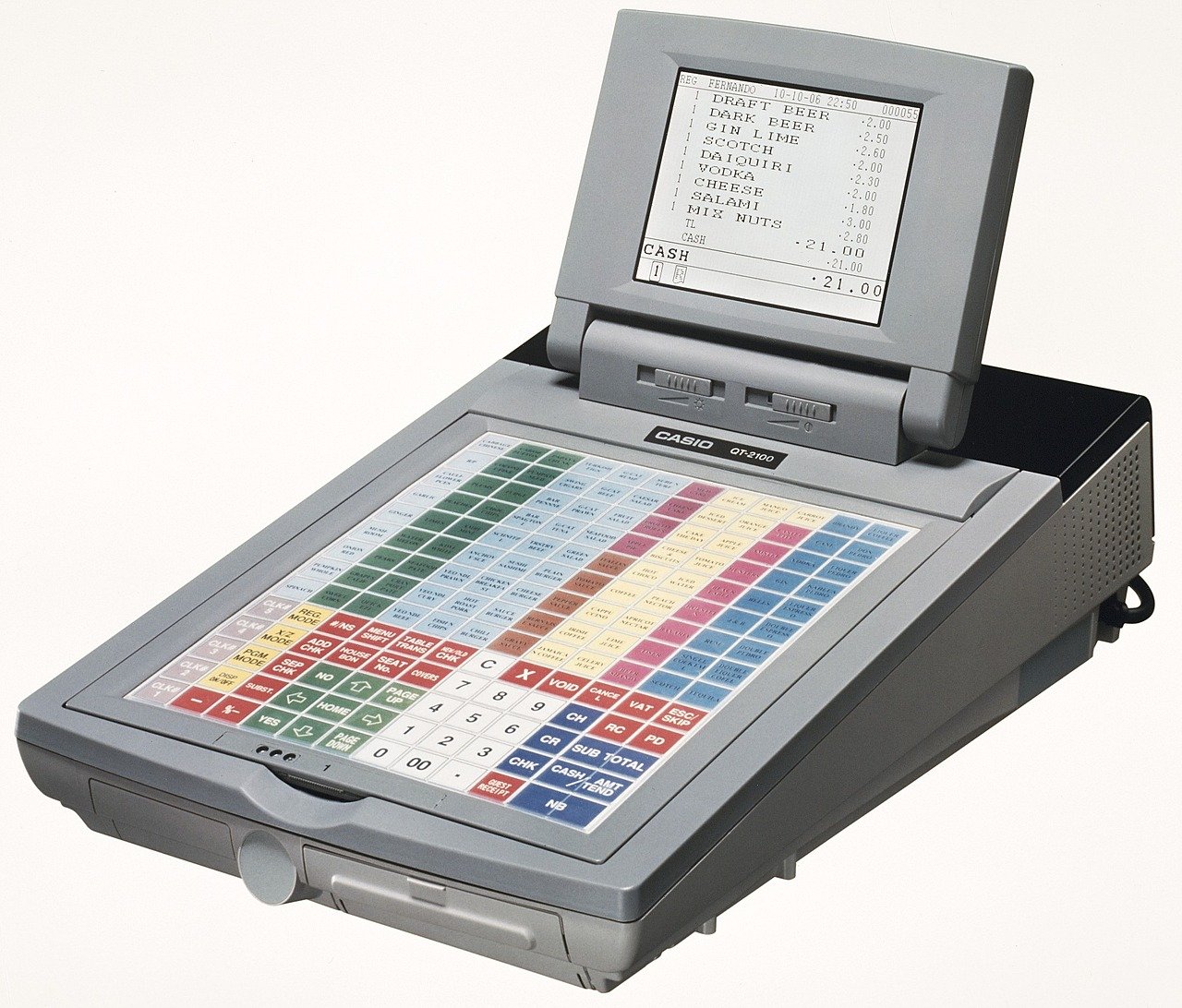 casio, qt2100, epos, pos, cash register